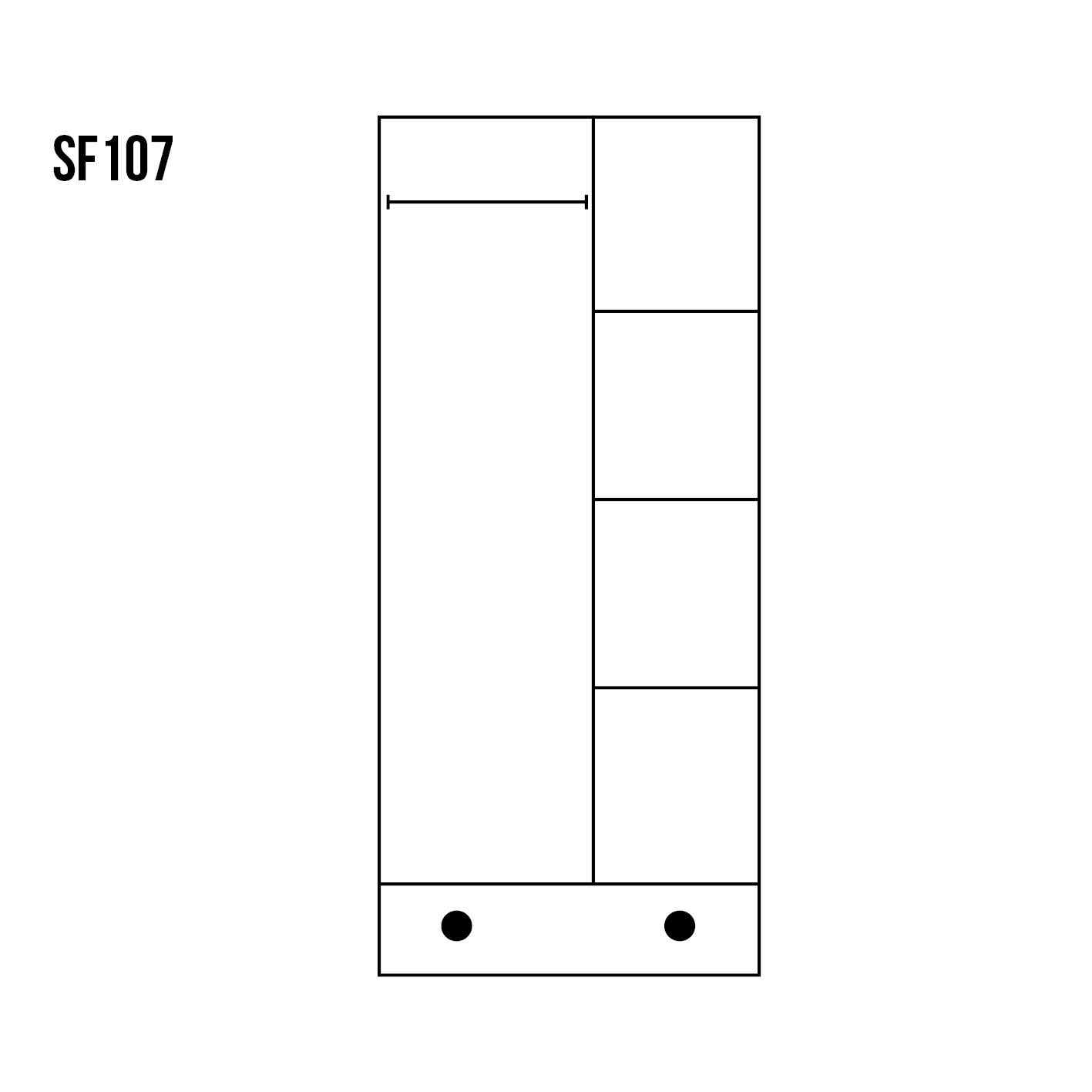 Skriňa borovicová SF107 - grey, S80, V190, H60