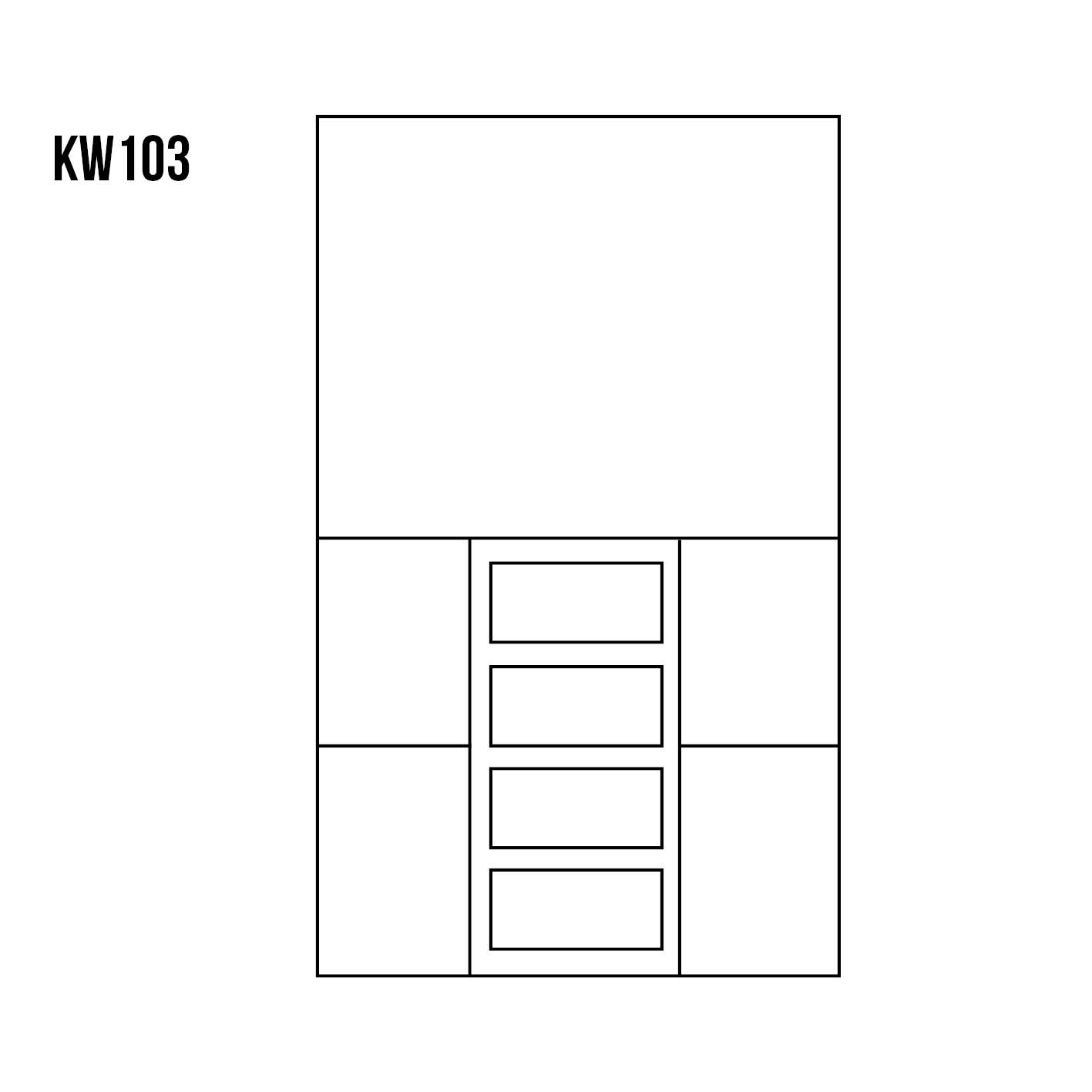 Vitrína borovicová KW103 - prírodný, S118, V190, H47