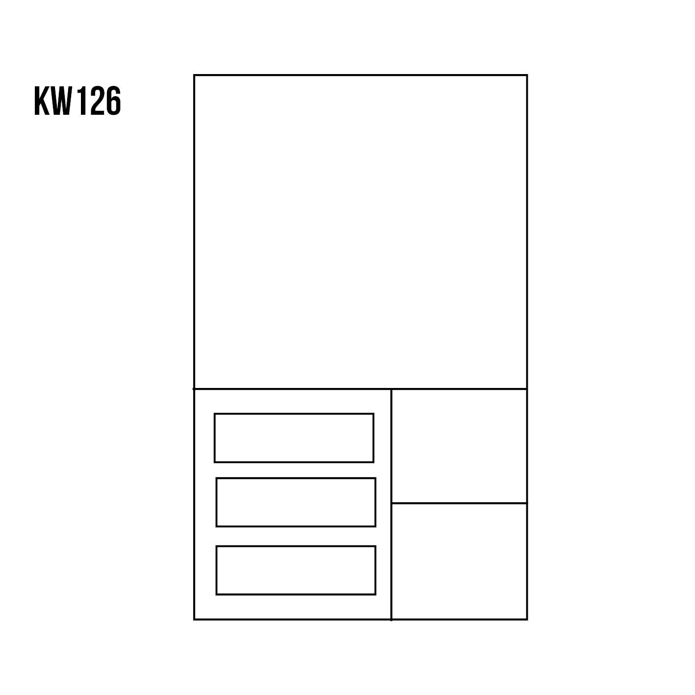 Vitrína borovicová KW126 - prírodný, S81, V190, H40
