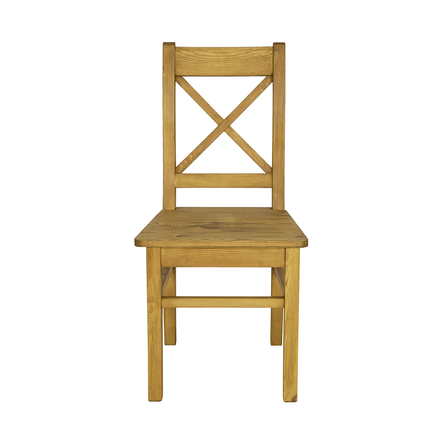Borovicová stolička KT702 - bielený vosk, S46, V97, H51
