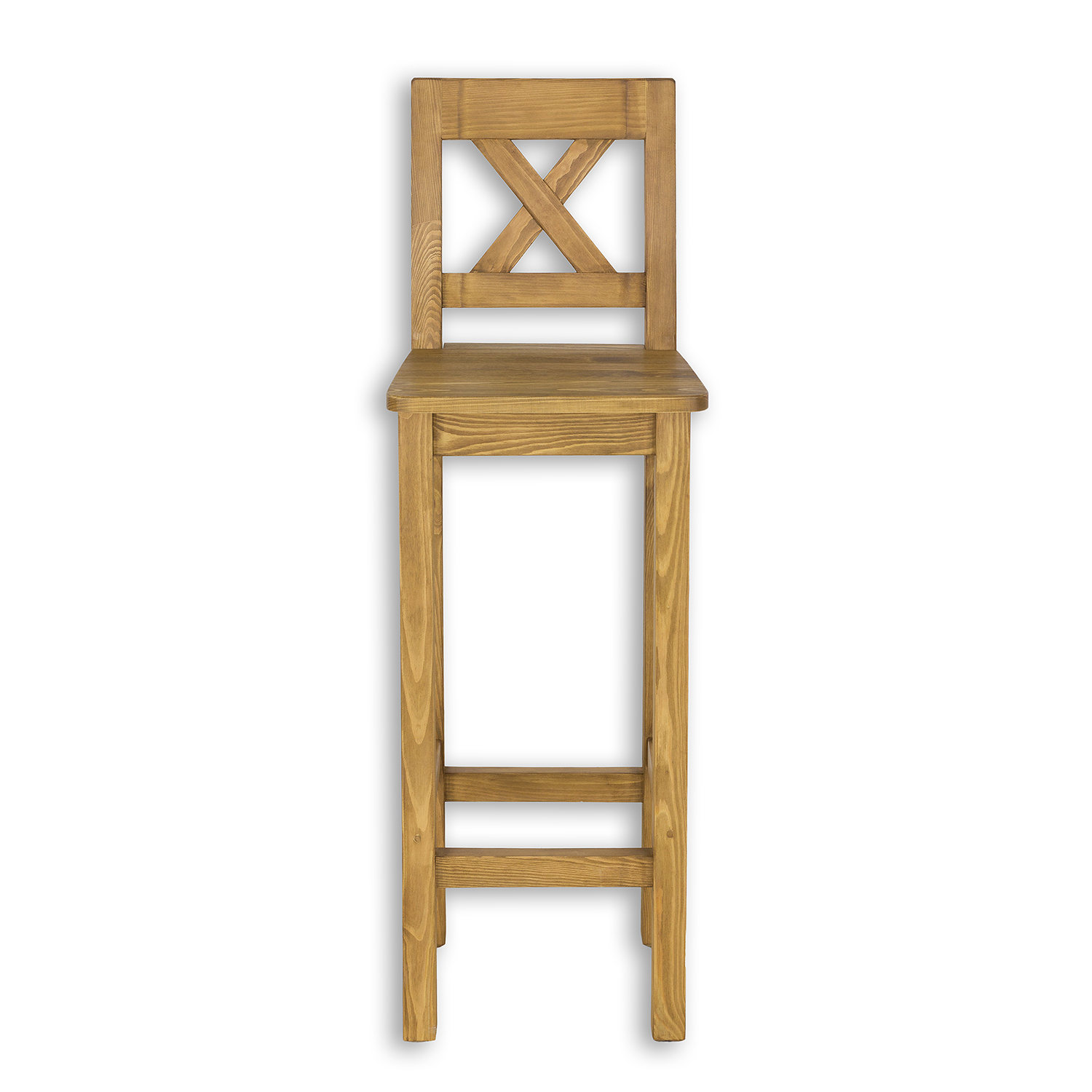 Borovicová stolička KT709 - bielený vosk, S38, V115, H43